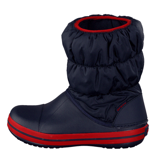 Winter Puff Boot Kids Navy-Red