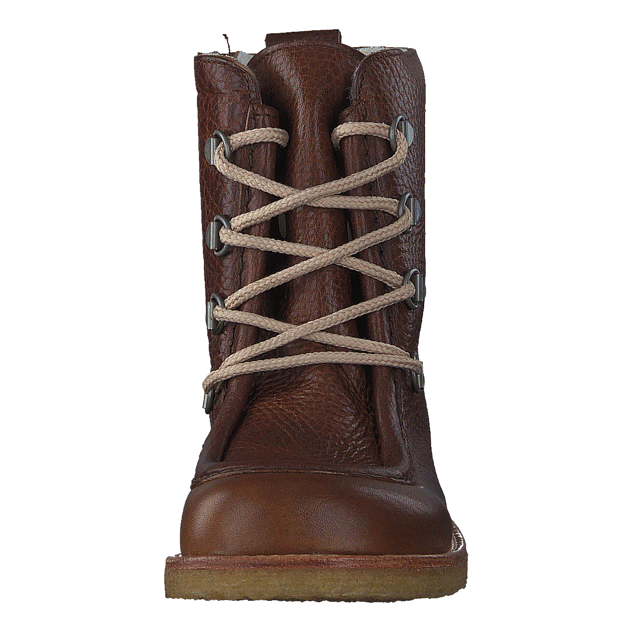 TEX-boot w. zipper and laces 2509/1589 Red-brown