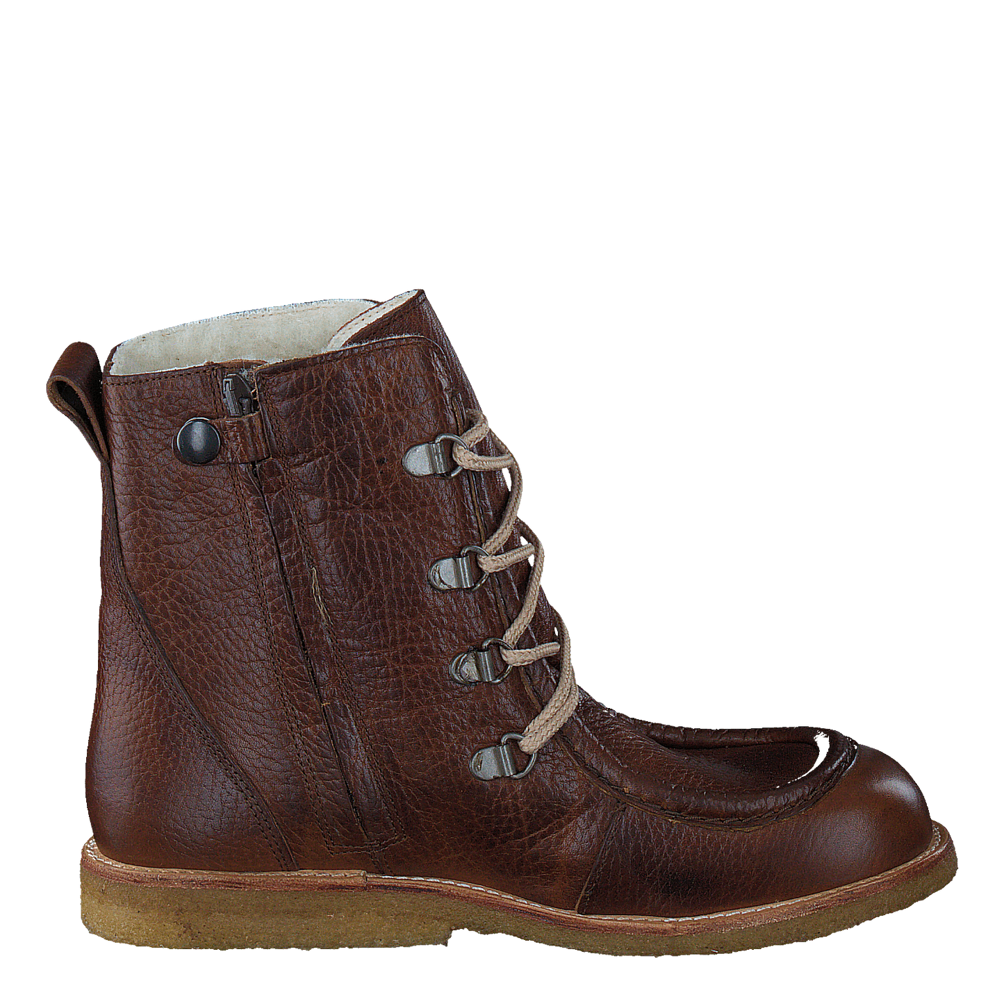 TEX-boot w. zipper and laces J 2509/1589 Red-brown