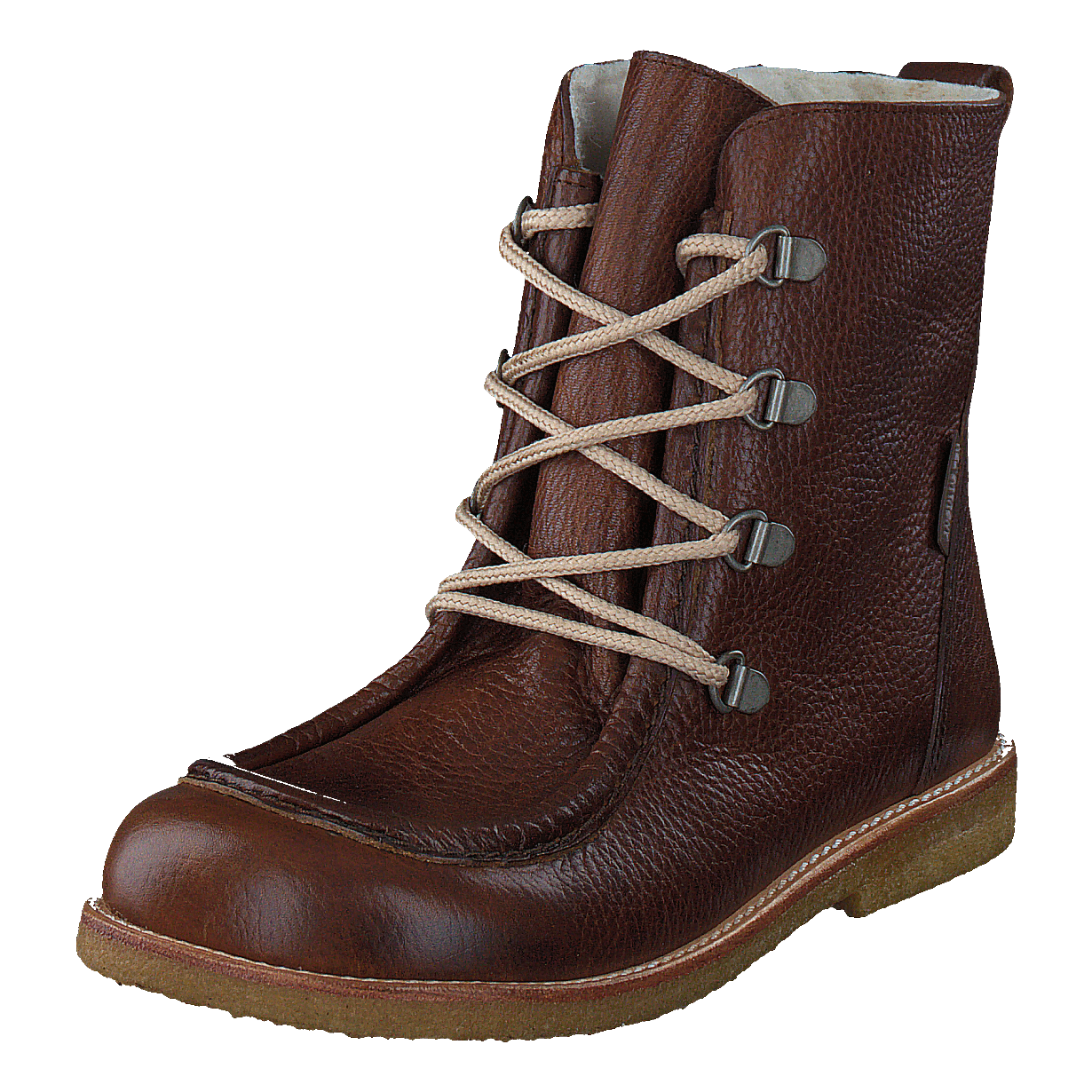 TEX-boot w. zipper and laces J 2509/1589 Red-brown