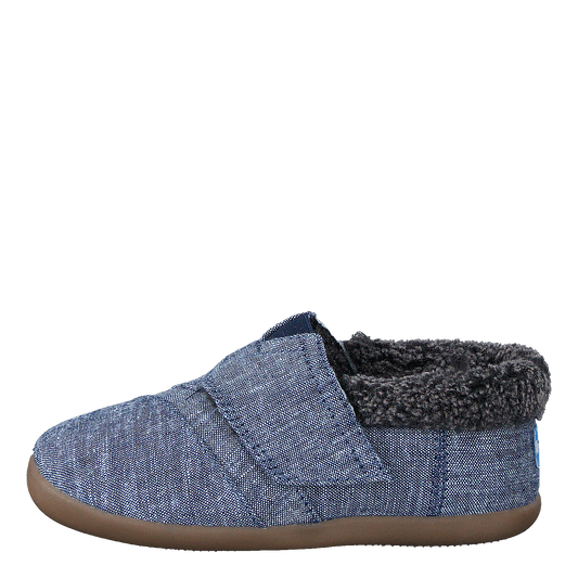 House Slipper Tiny Navy Chambray