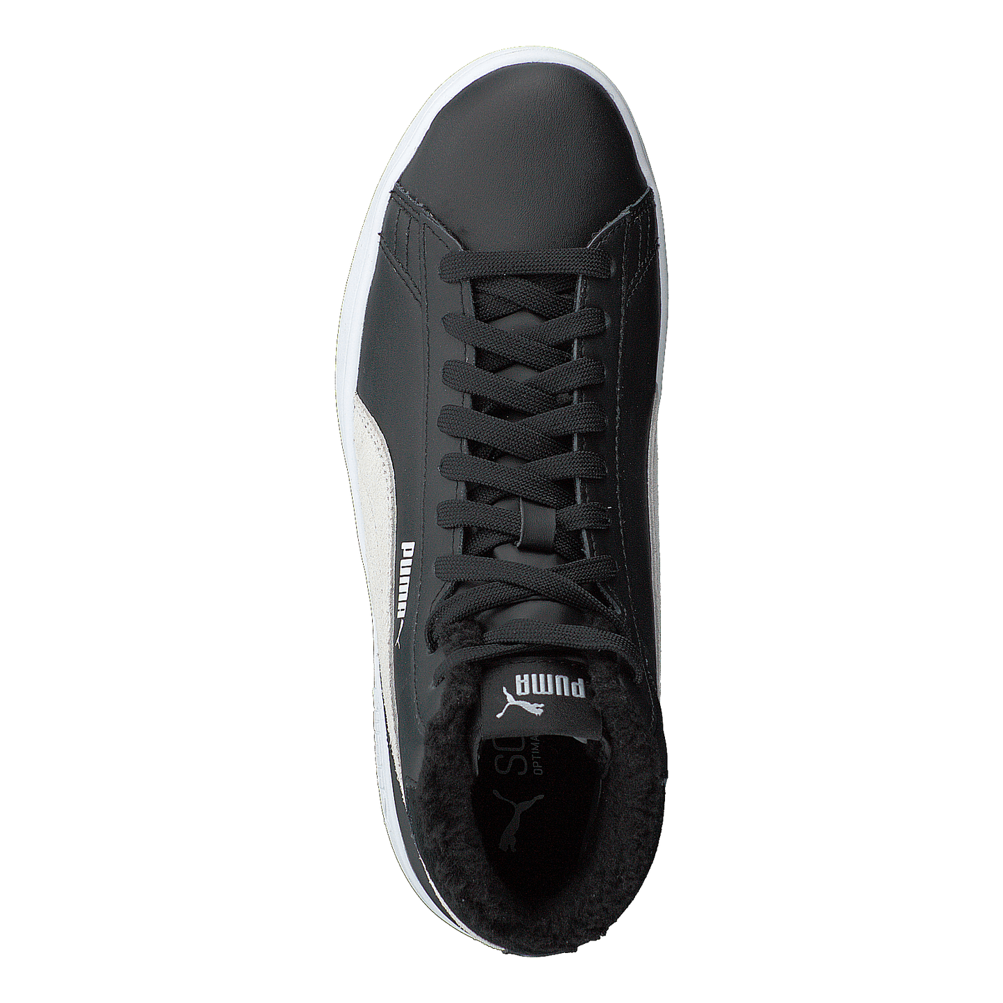 Puma Smash V2 Mid L Fur Jr Puma Black-puma White