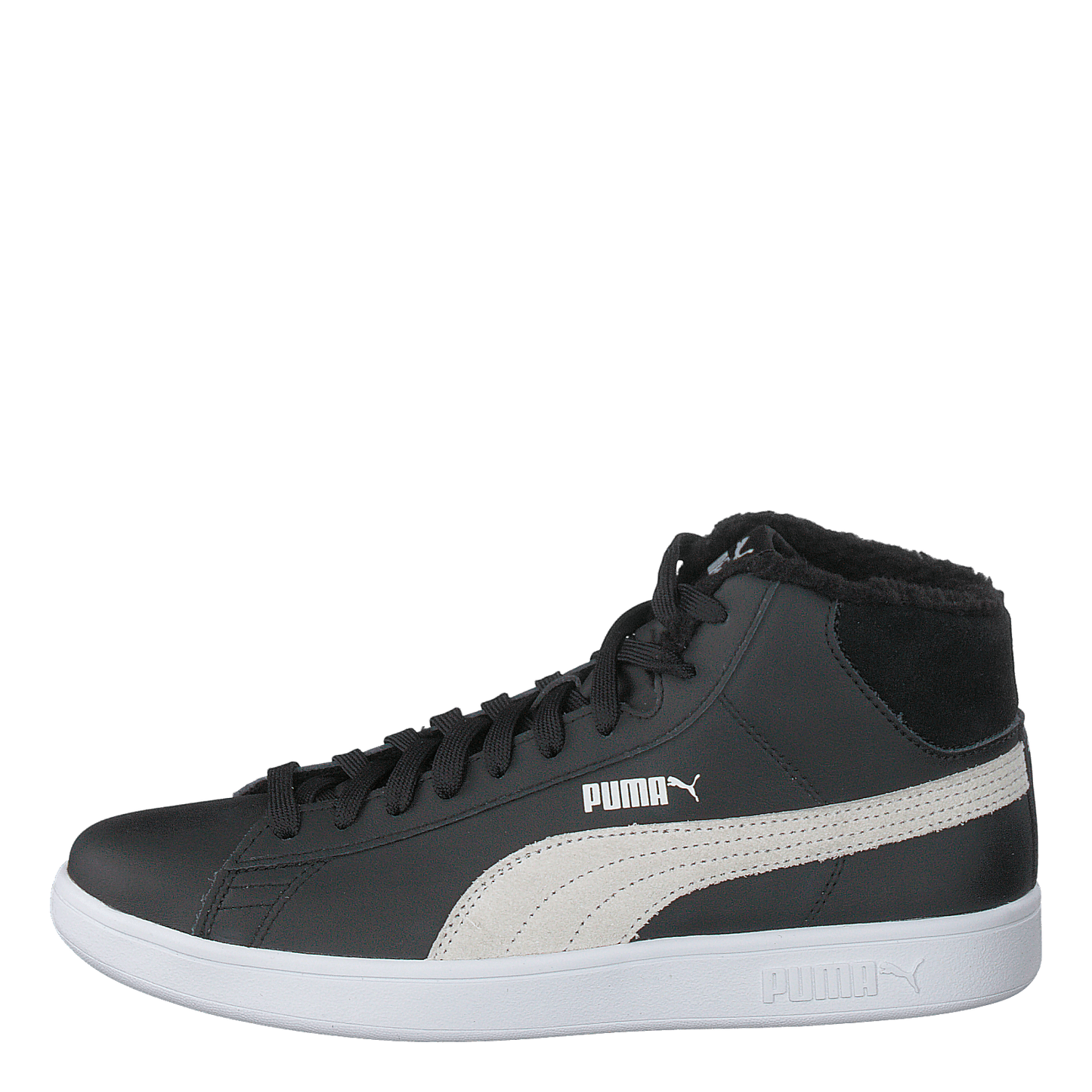 Puma Smash V2 Mid L Fur Jr Puma Black-puma White