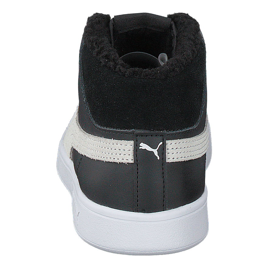 Puma Smash V2 Mid L Fur Jr Puma Black-puma White