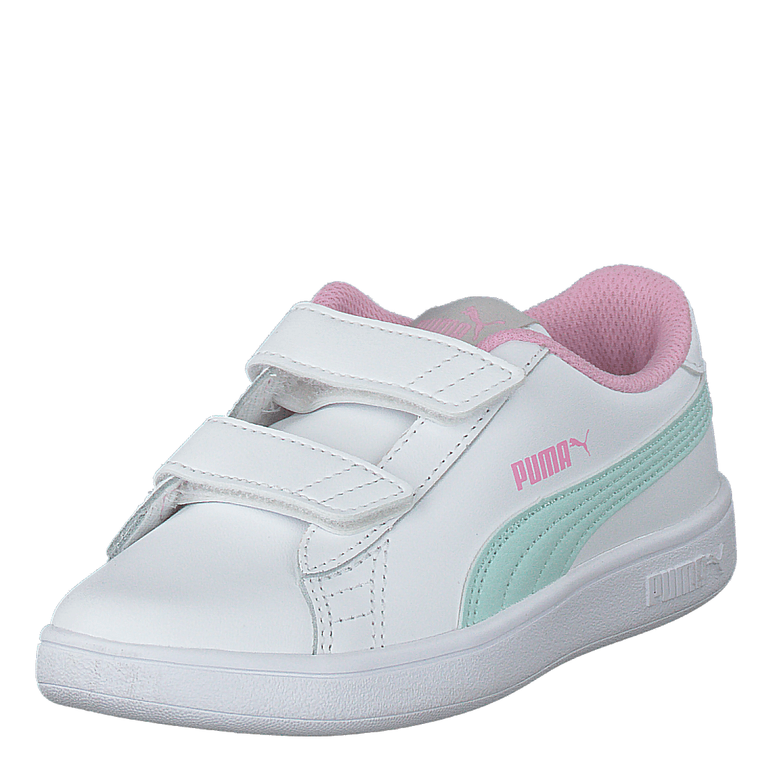 Puma Smash V2 L Ps Puma White-fair Aqua-pale Pink