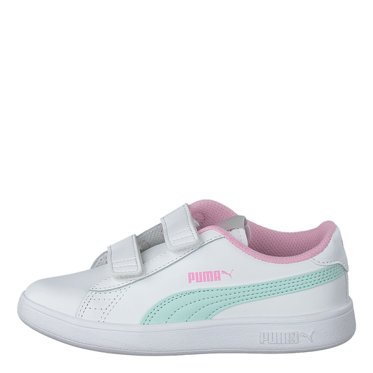 Puma Smash V2 L Ps Puma White-fair Aqua-pale Pink