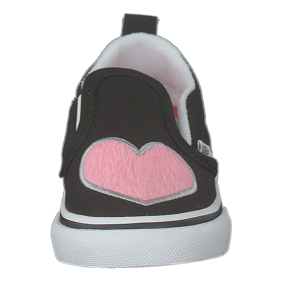 Td Slip-on V (fur Heart) Strawberry Pink