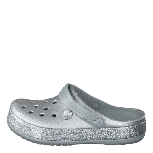 Crocband Glitter Clog K Silver