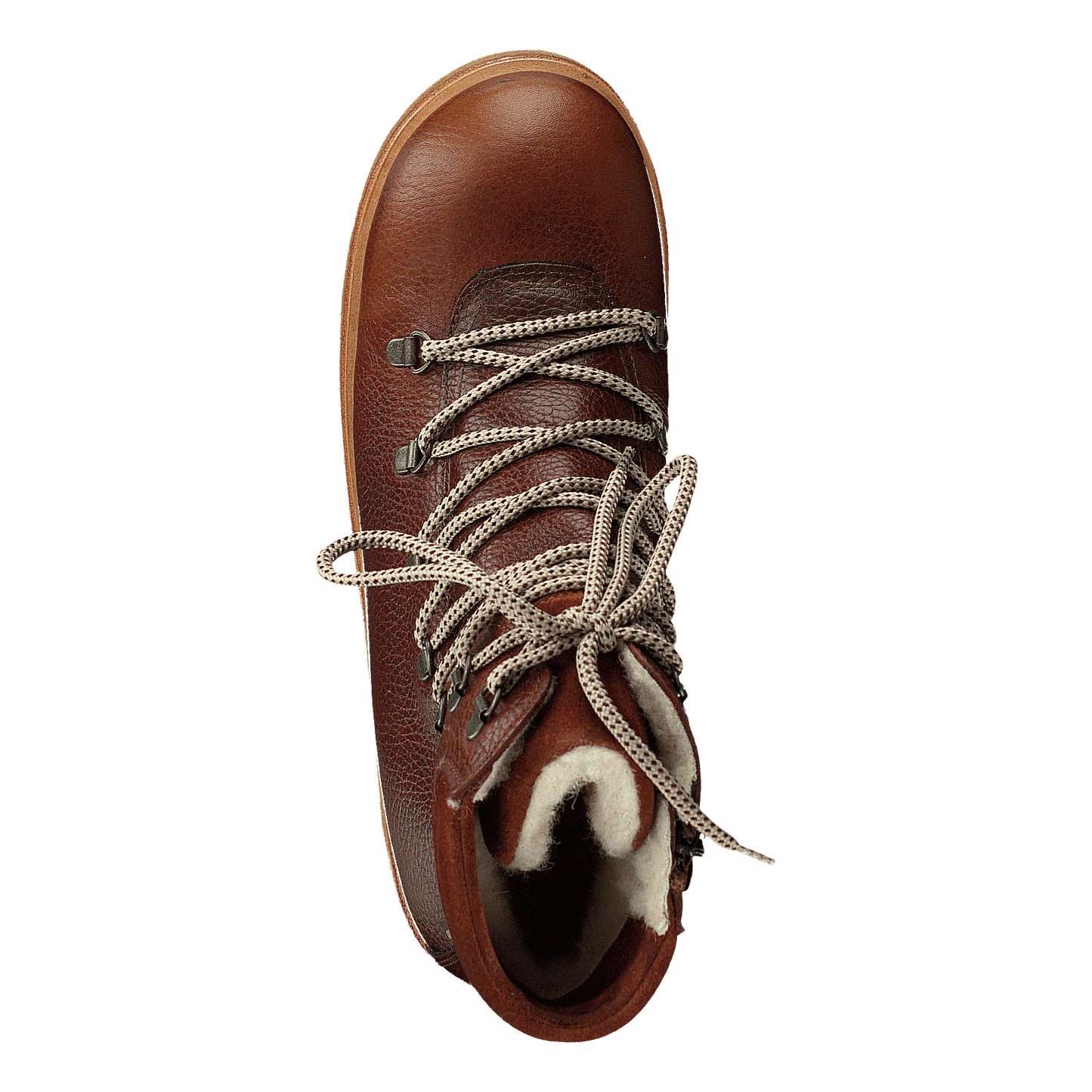 Tex-boot With Laces And Zipper Cognac/brown/brown