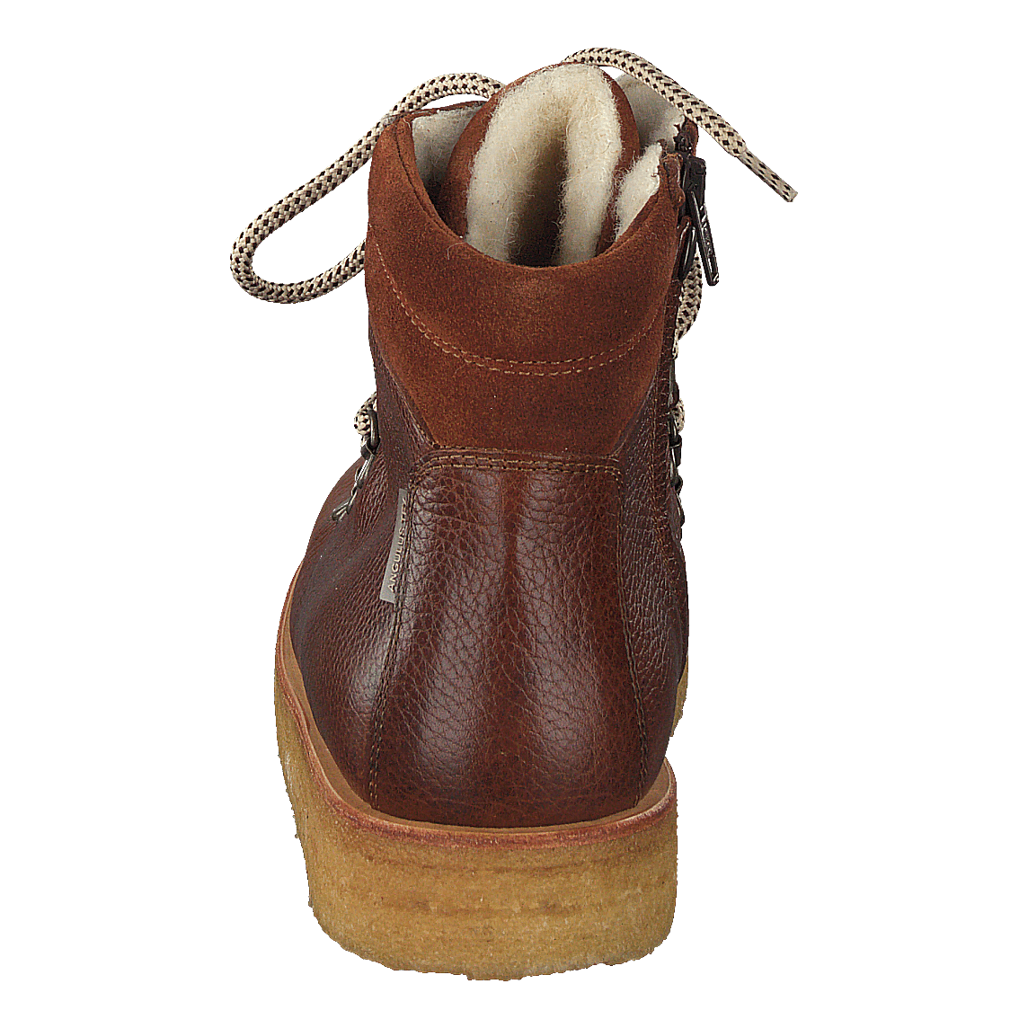 Tex-boot With Laces And Zipper Cognac/brown/brown