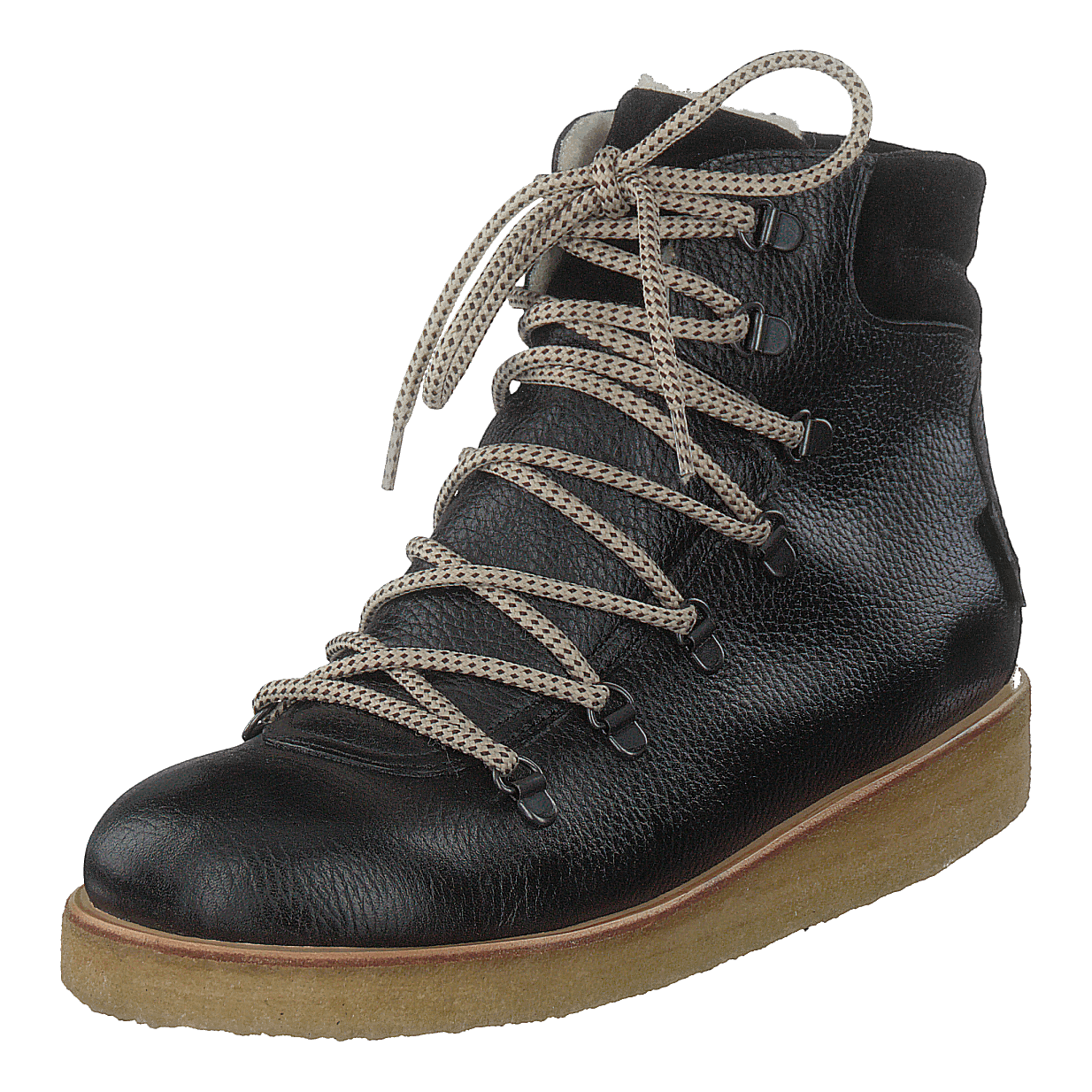 Tex-boot With Laces And Zipper Black