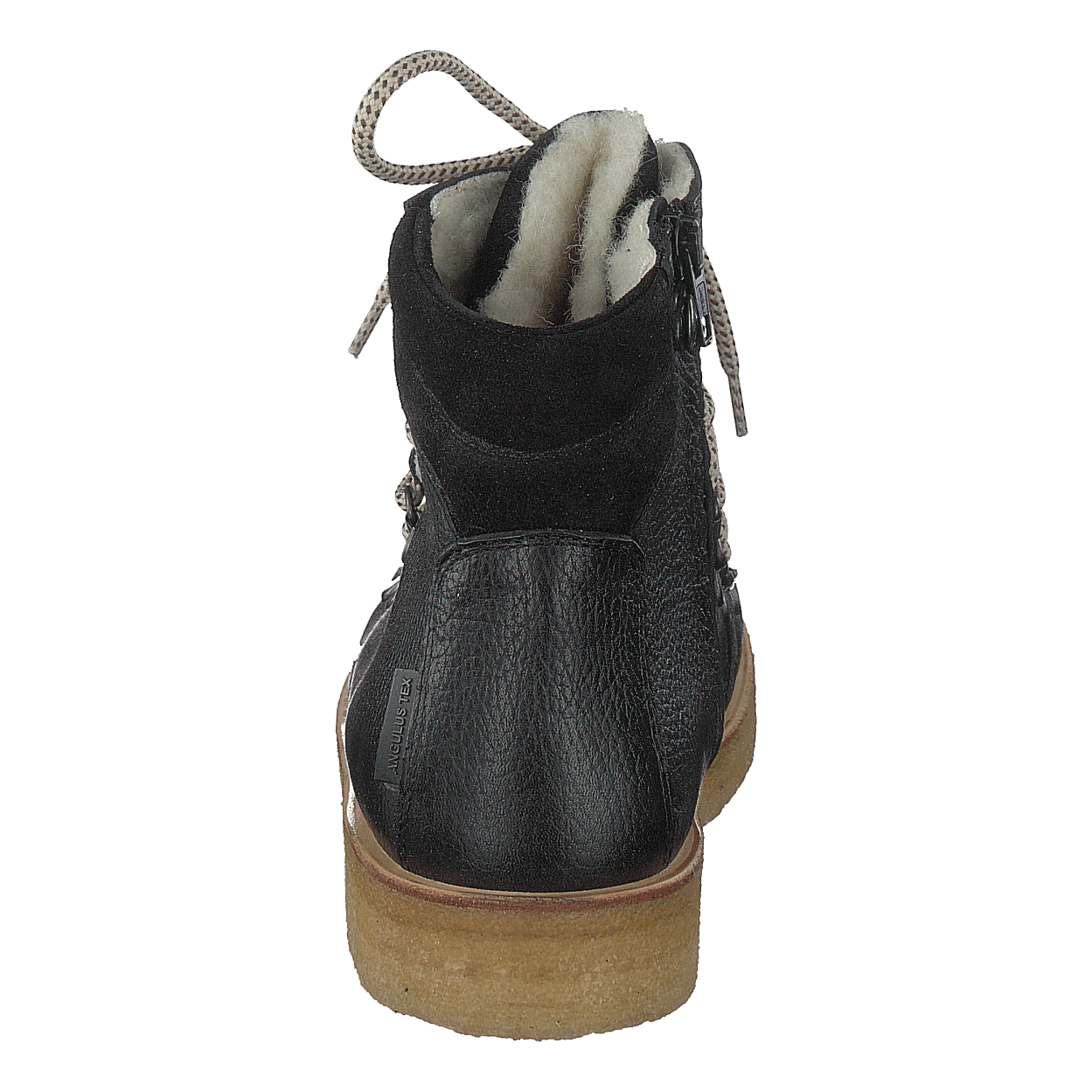 Tex-boot With Laces And Zipper Black