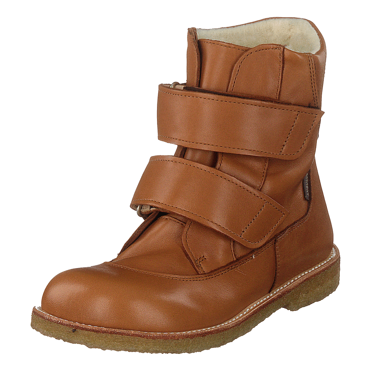 Tex-boot With Velcro Straps Cognac