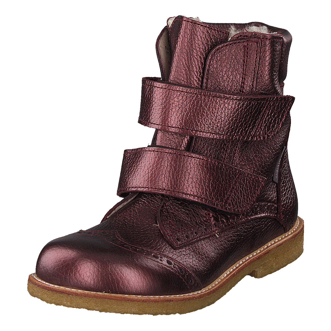 Tex-boot With Velcro Closure Bordeaux Shine