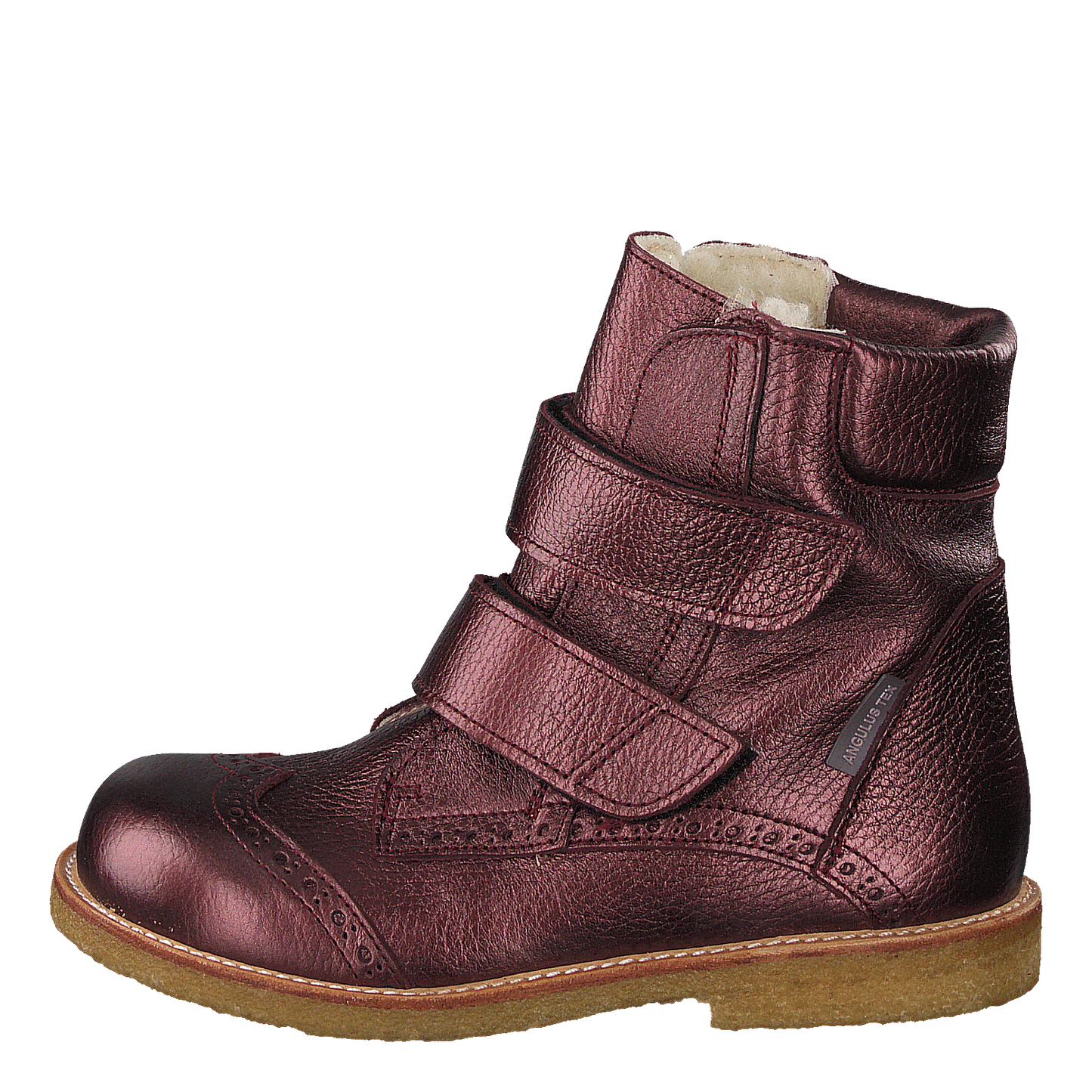 Tex-boot With Velcro Closure Bordeaux Shine