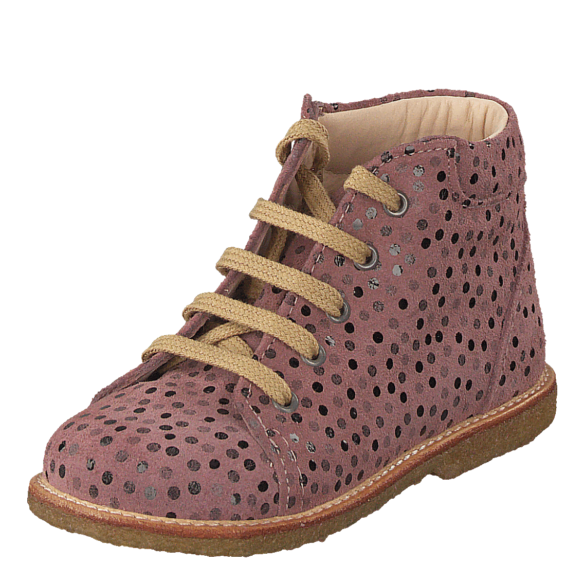 Starter Boot With Laces Rose Dot