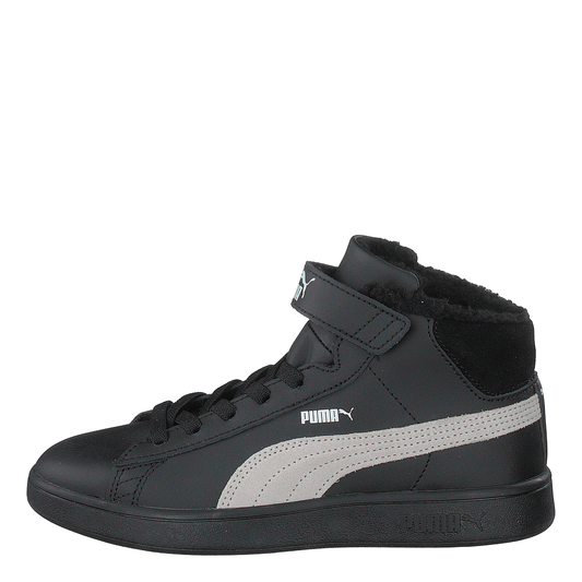 Puma Smash V2 Mid L Fur Ps Puma Black-whisper White