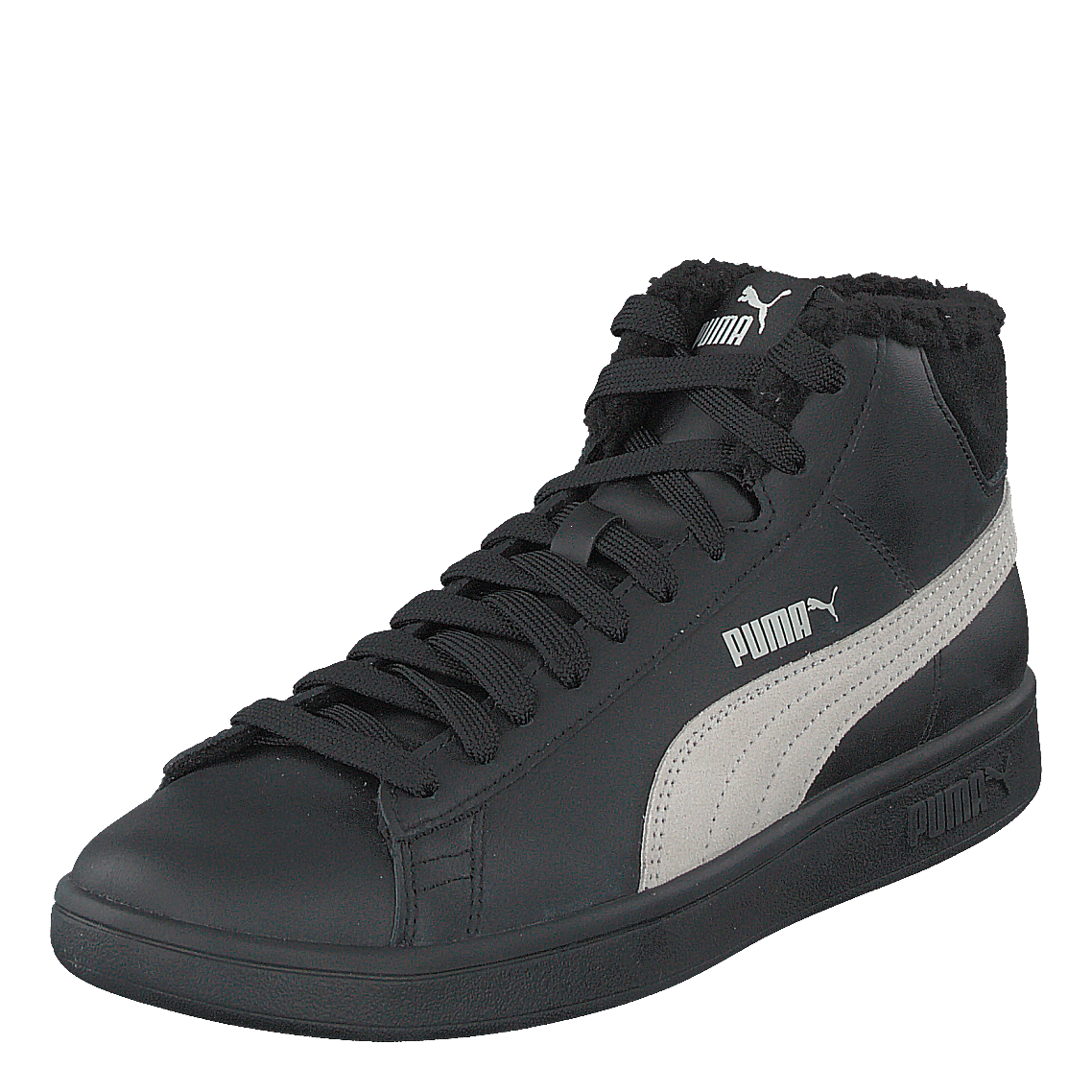 Puma Smash V2 Mid L Fur Jr Puma Black-whisper White