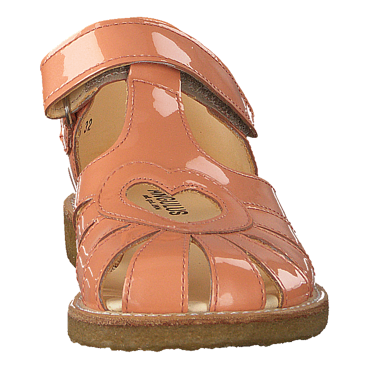 Sandal With Heart Detail And V Peach