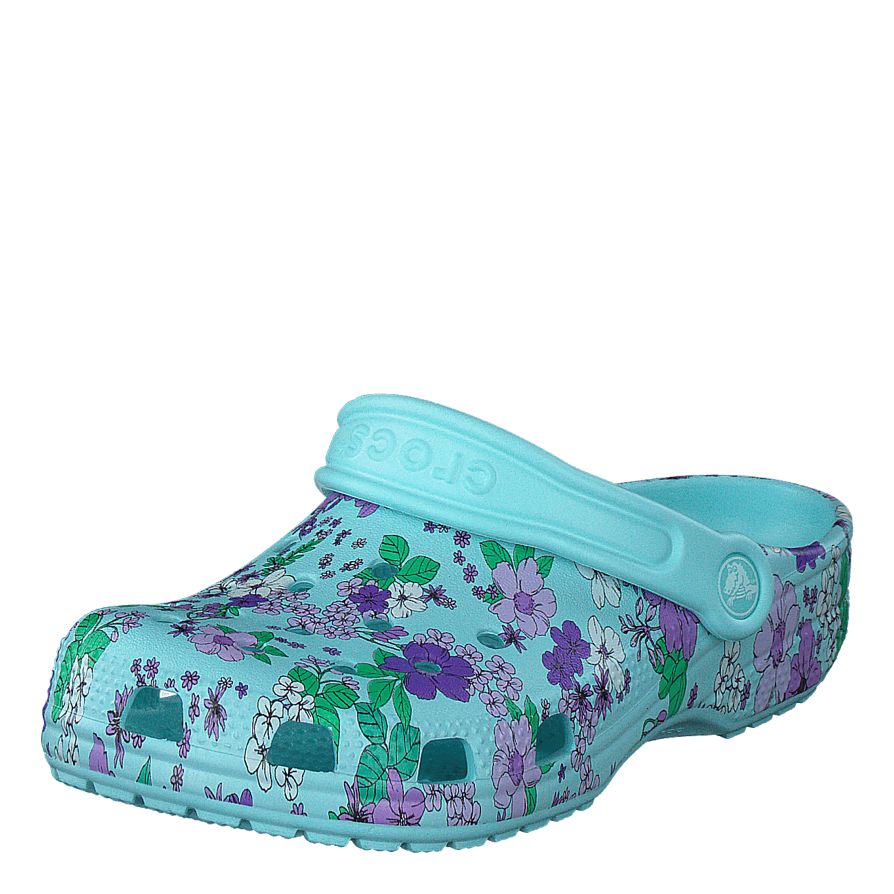 Classic Floral Clog Ps Ice Blue