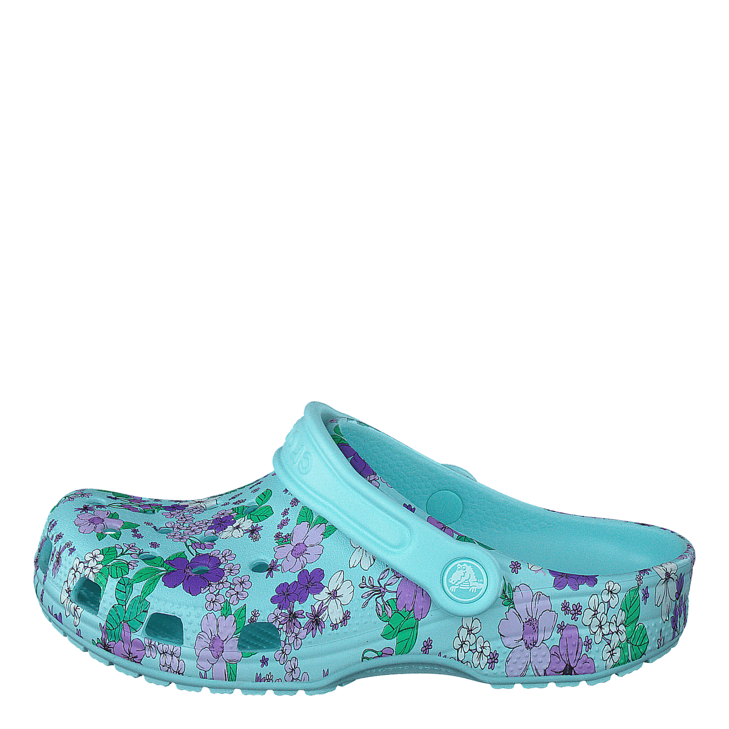 Classic Floral Clog Ps Ice Blue