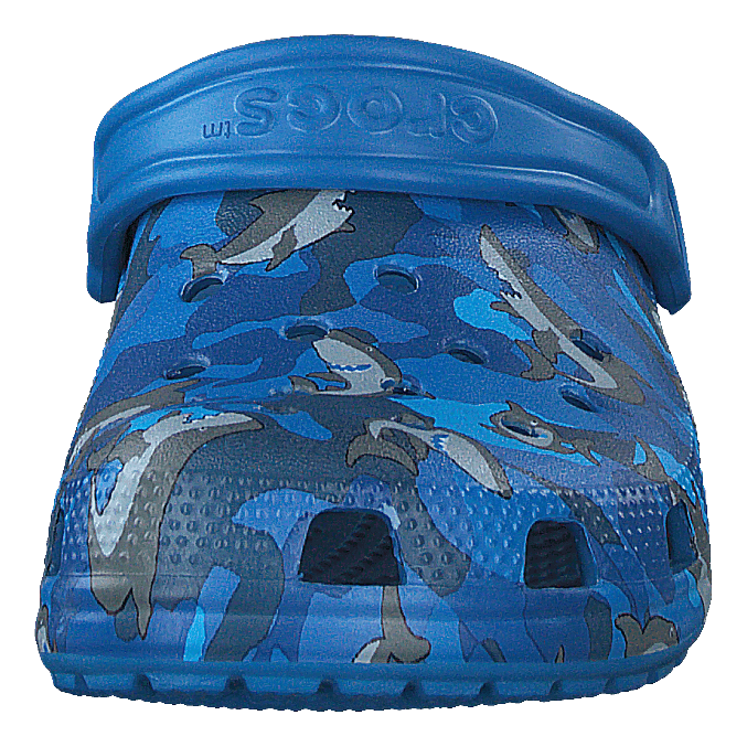 Classic Shark Clog Kids Prep Blue