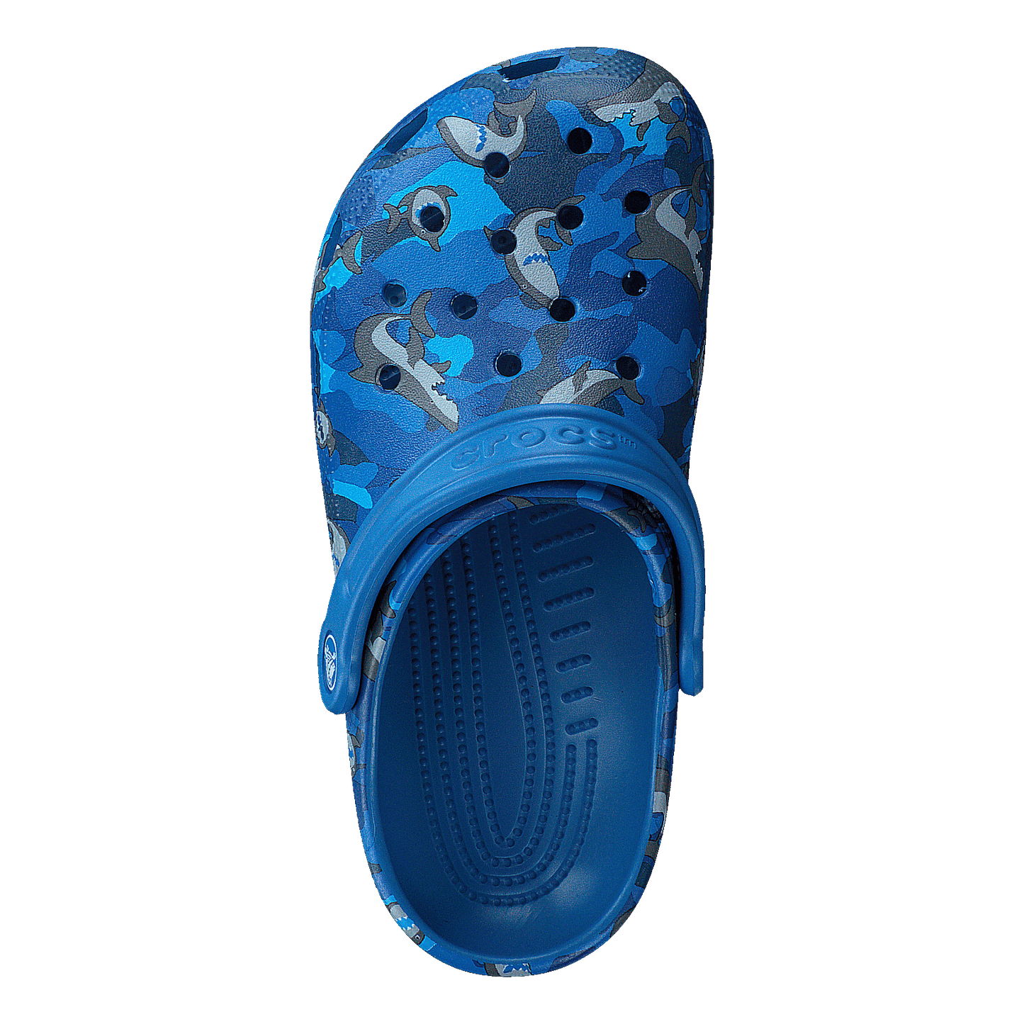 Classic Shark Clog Kids Prep Blue