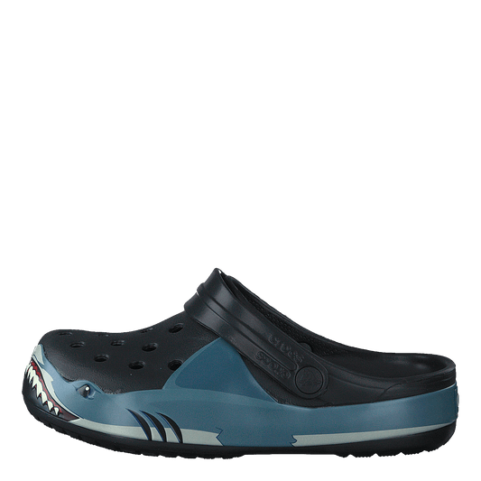 Fun Lab Shark Band Clog Kids Black