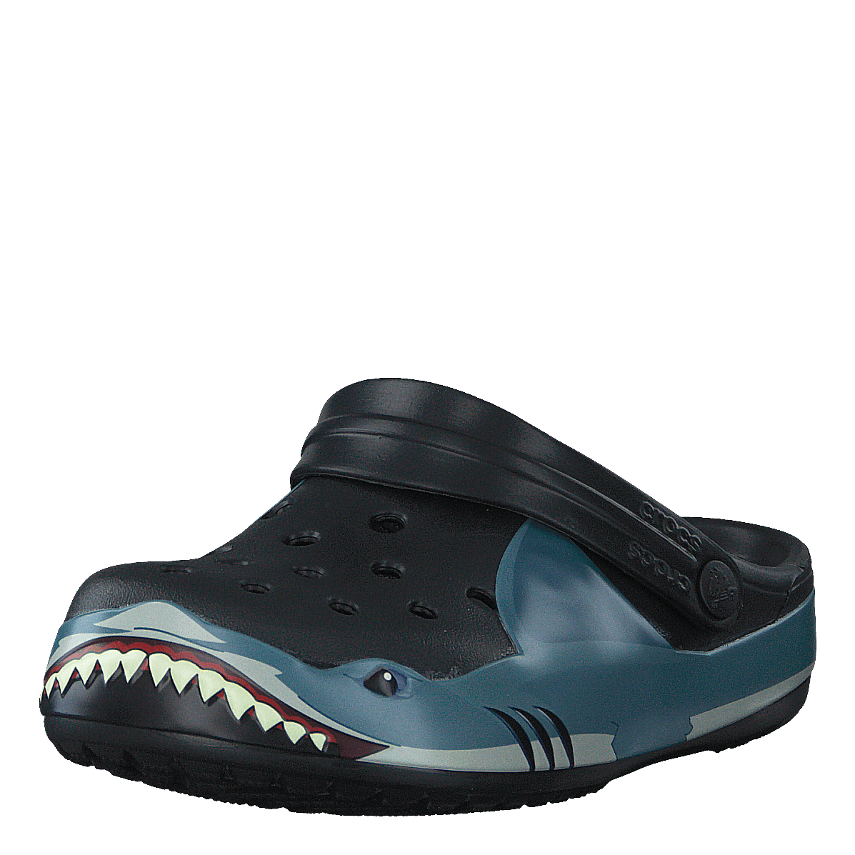 Fun Lab Shark Band Clog Kids Black