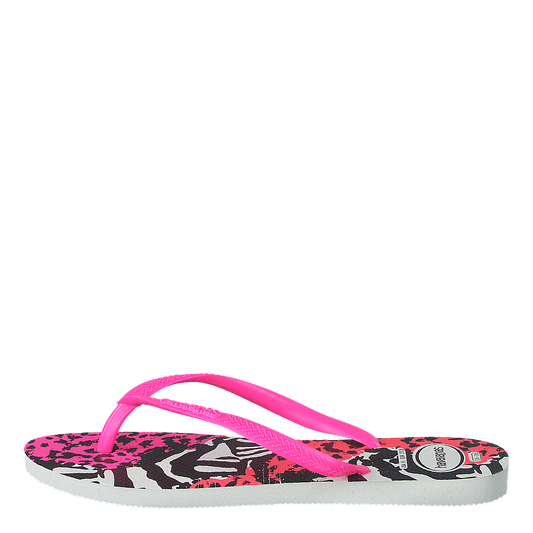 Slim Animal White/pink