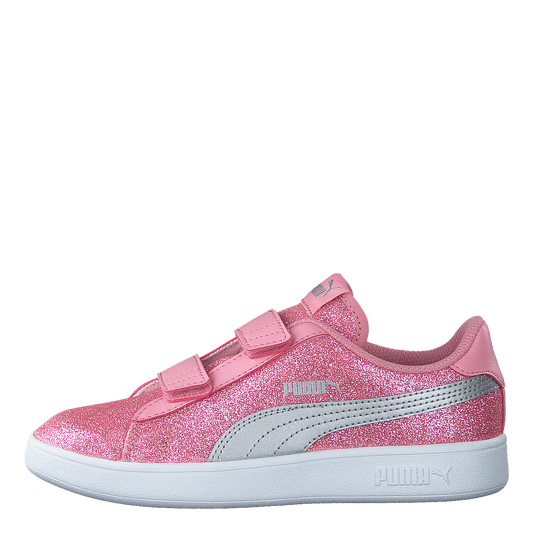 Puma Smash V2 Glitz Glam V Ps Peony-puma Silver-puma White