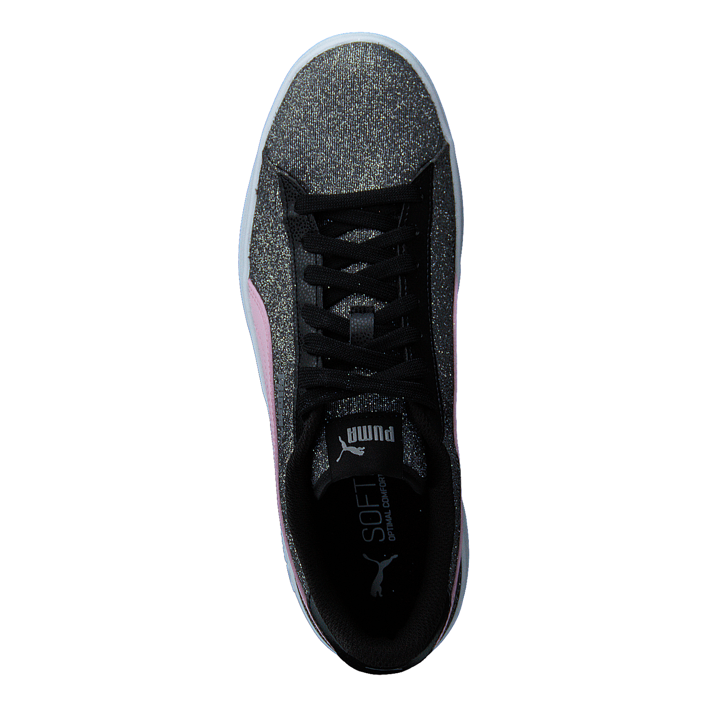 Puma Smash V2 Glitz Glam Jr Black-pinklady