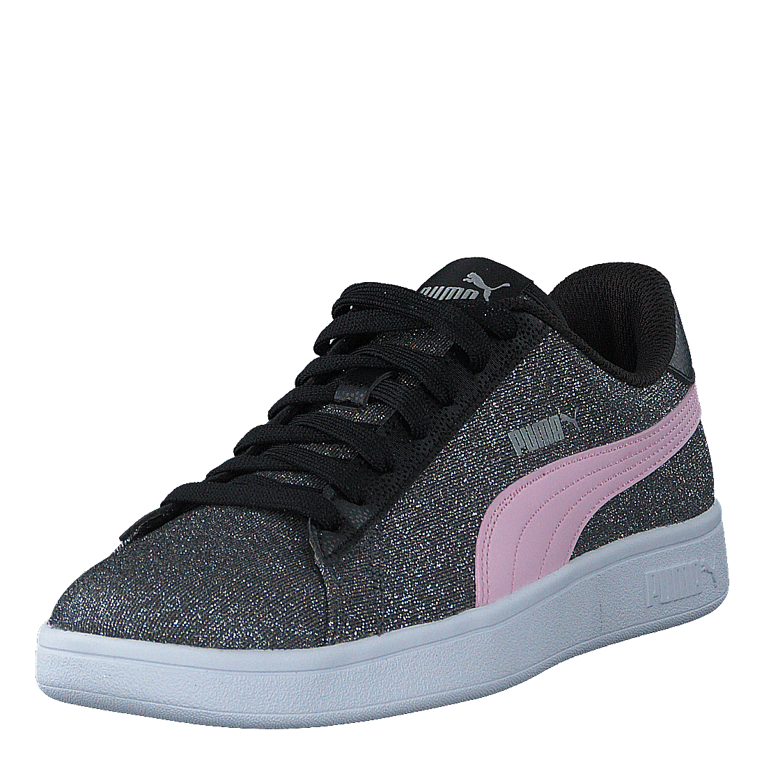 Puma Smash V2 Glitz Glam Jr Black-pinklady