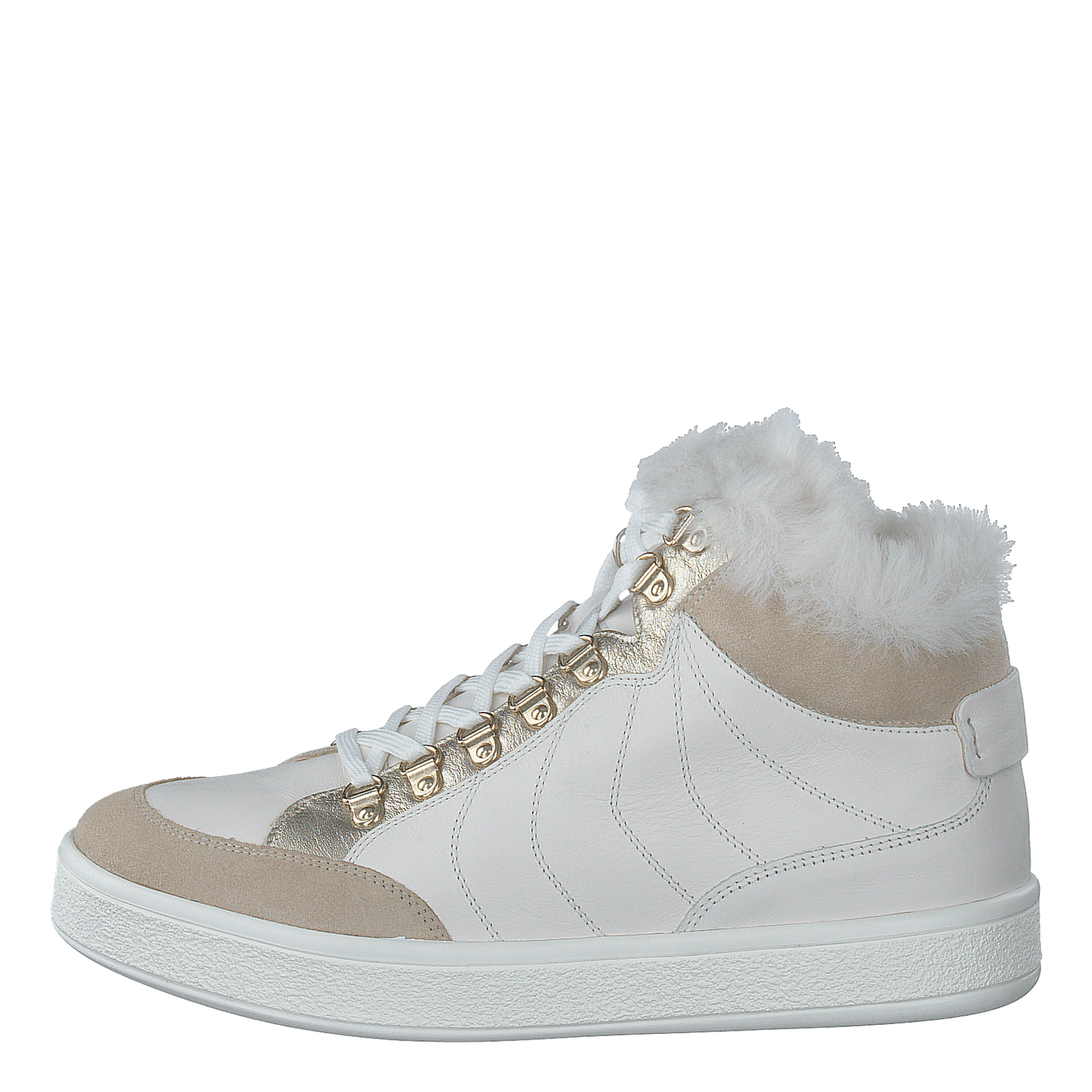 D Leelu' A - Nappa+suede Off White/lt Taupe