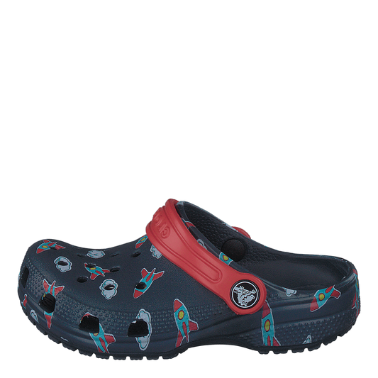 Classic Printed Clog Kids Navy