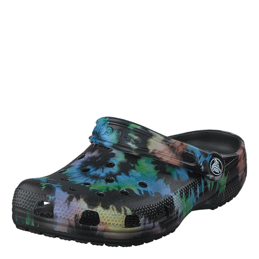 Classic Tie Dye Graphic Clog K Black/black