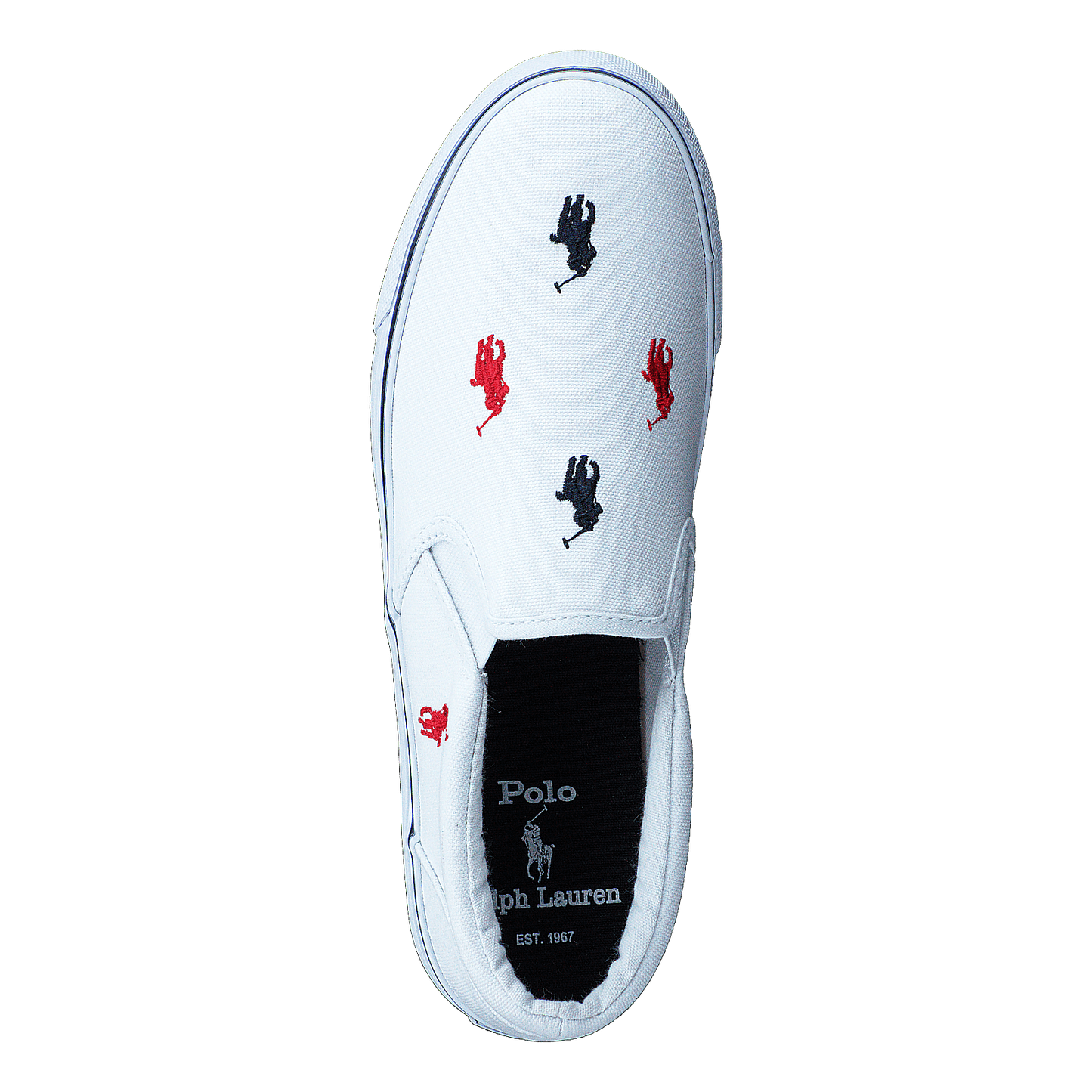 Keaton Slipon White/ Navy, Red