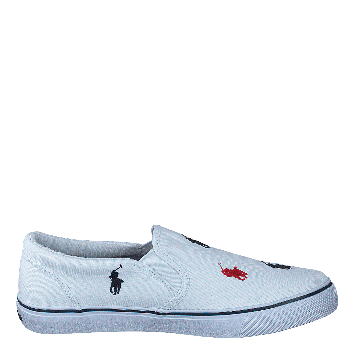 Keaton Slipon White/ Navy, Red