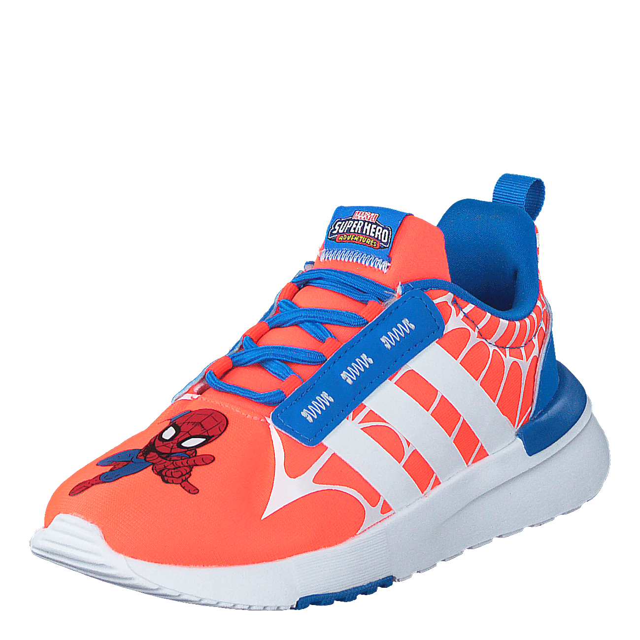 adidas x Marvel Super Hero Adventures Spider-Man Racer TR21 Shoes Solar Red / Cloud White / Blue Rush