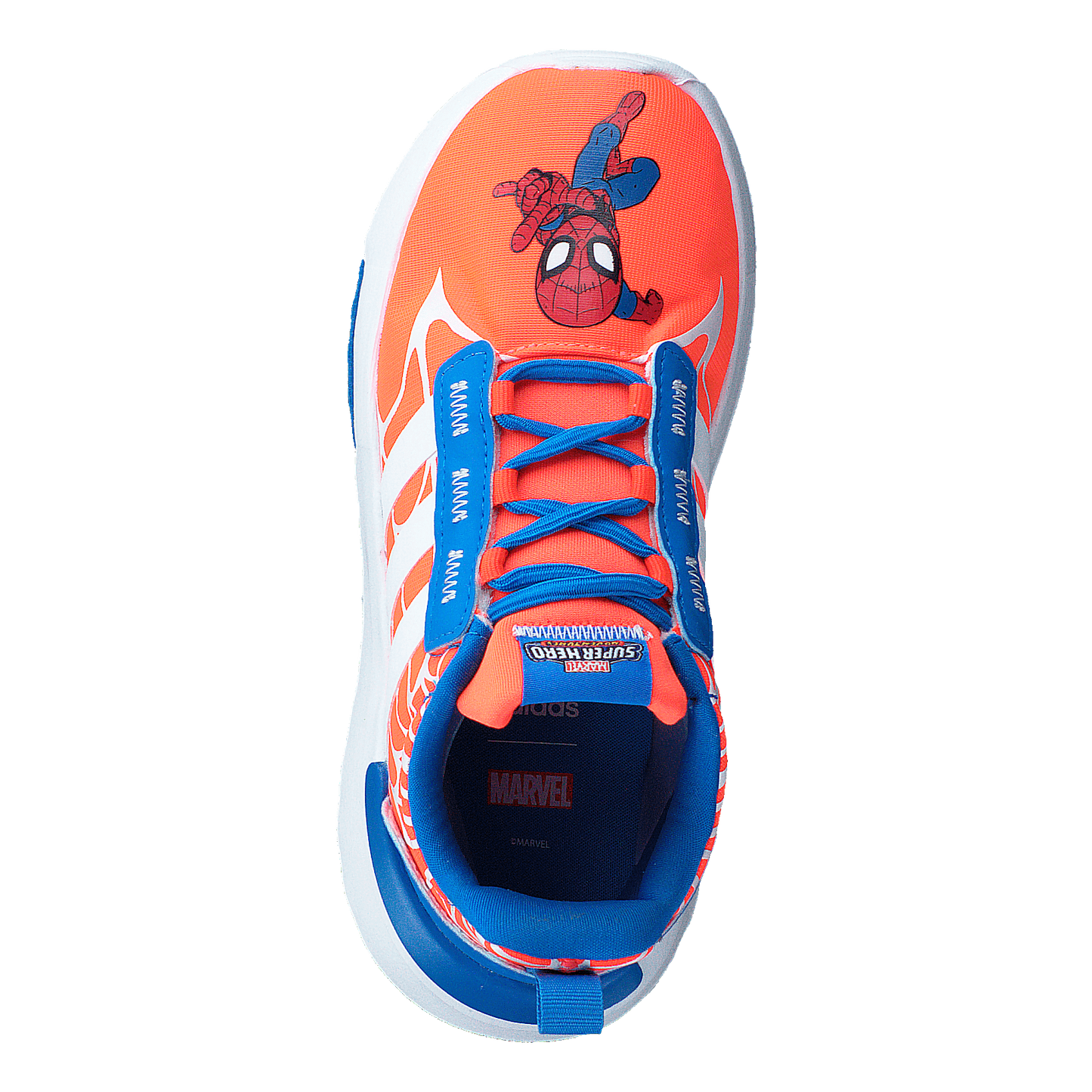 adidas x Marvel Super Hero Adventures Spider-Man Racer TR21 Shoes Solar Red / Cloud White / Blue Rush