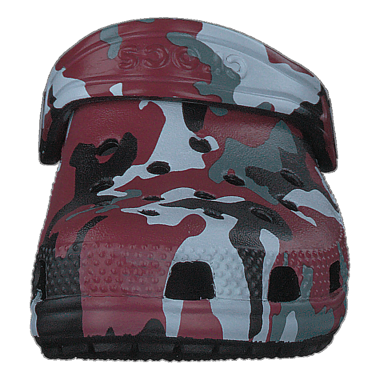 Classic Camo Clog Kids Black / Red