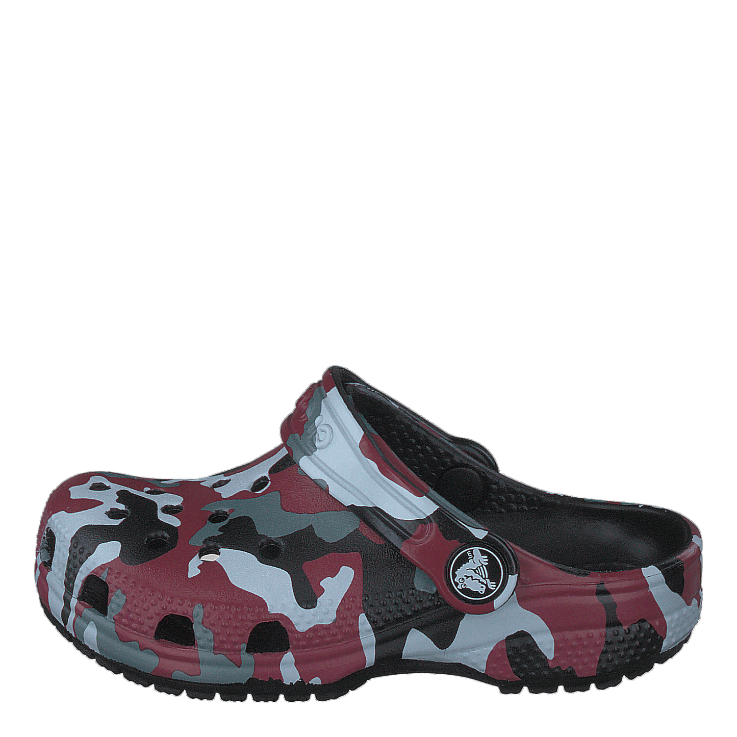 Classic Camo Clog Kids Black / Red