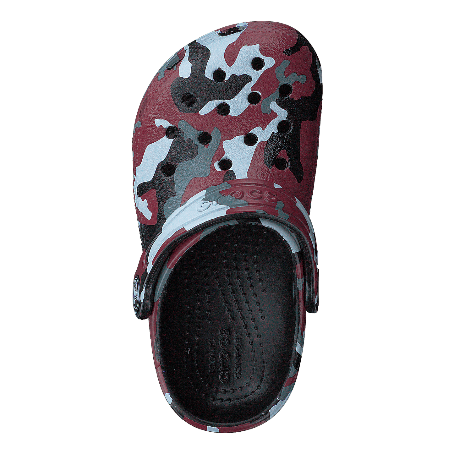 Classic Camo Clog Kids Black / Red