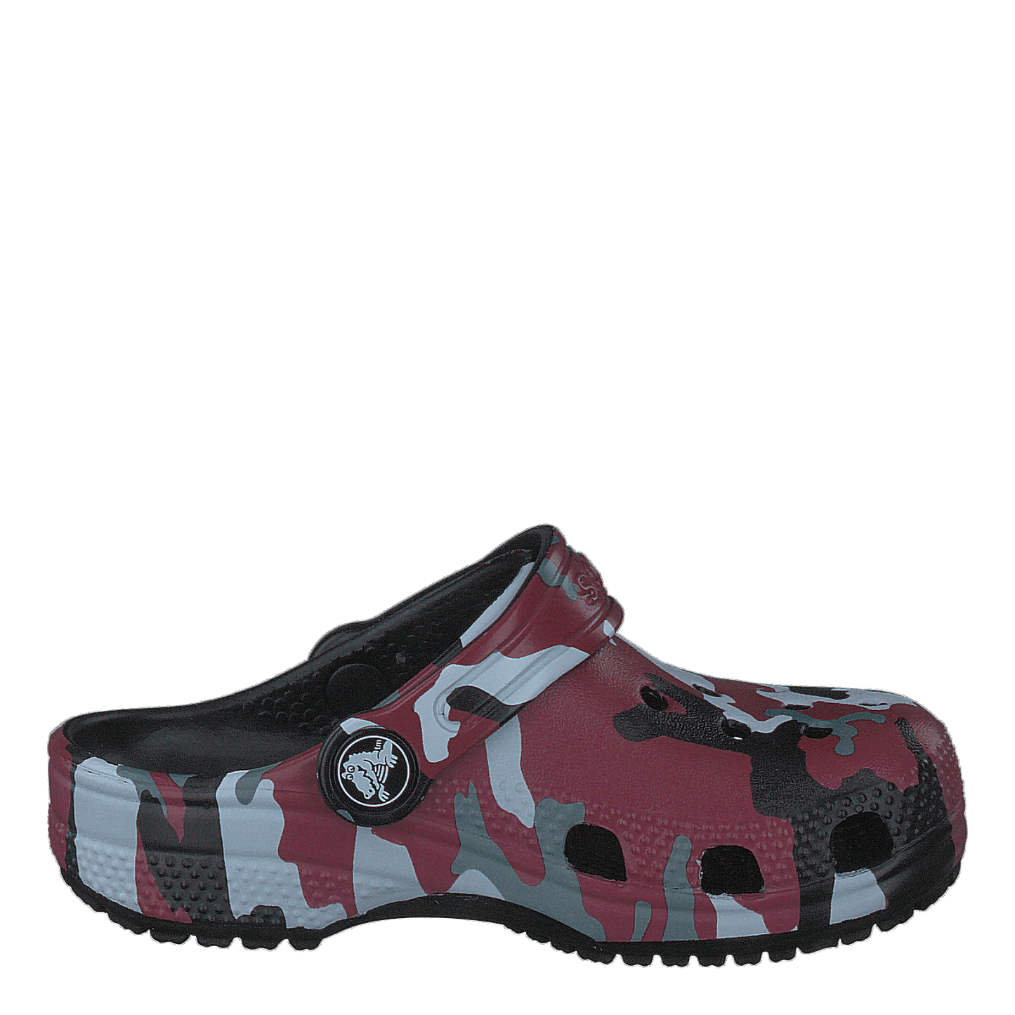 Classic Camo Clog Kids Black / Red