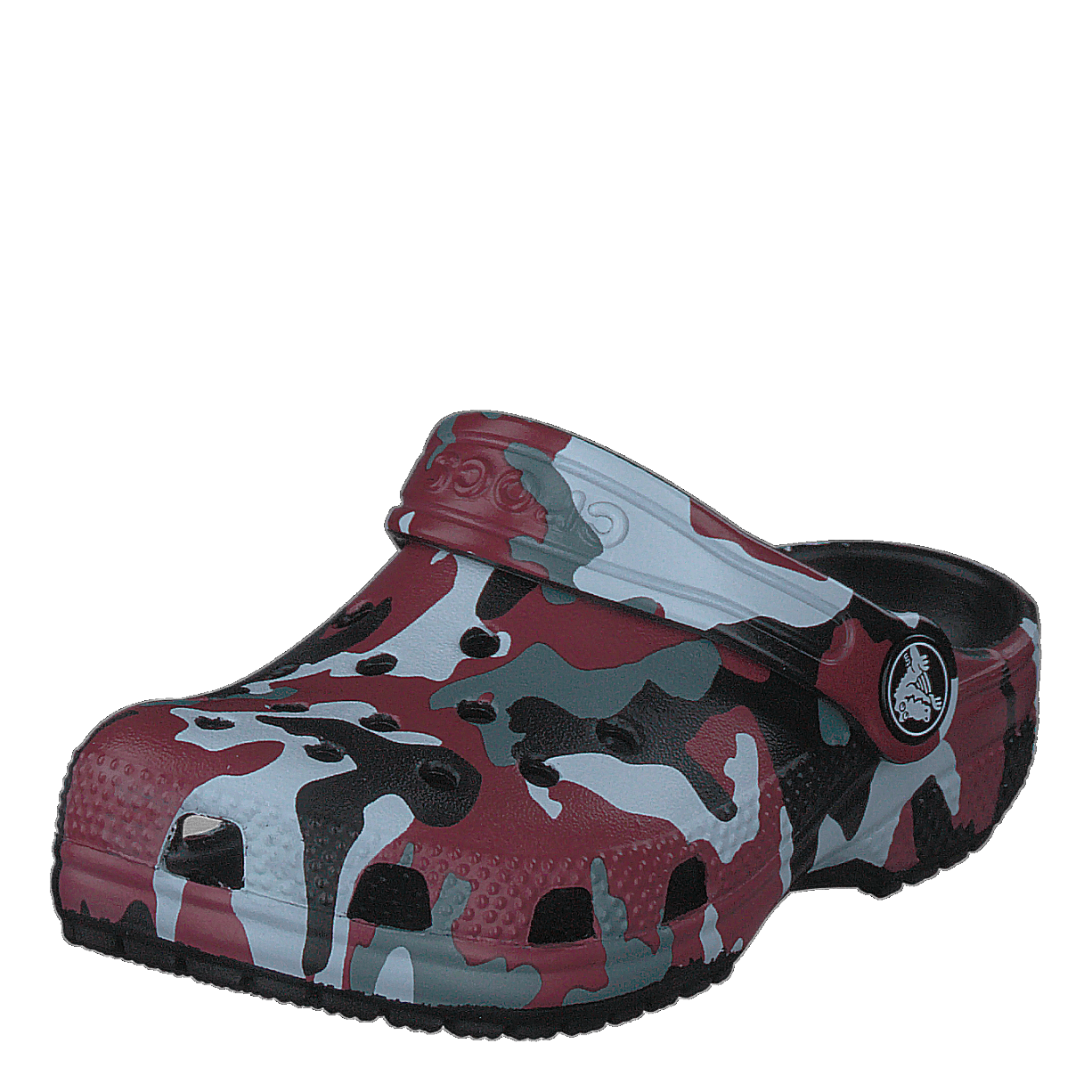 Classic Camo Clog Kids Black / Red