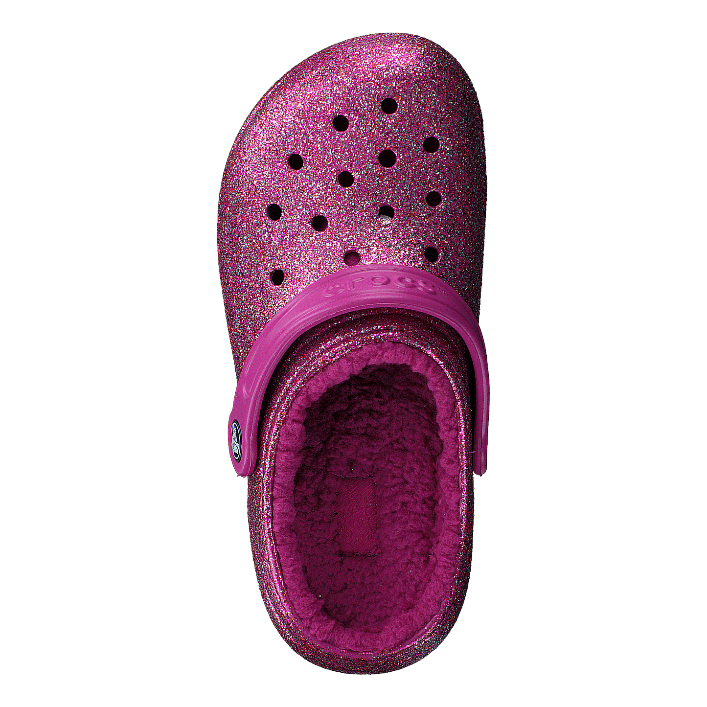 Classic Glitter Lined Clog Kids Fuchsia Fun / Multi