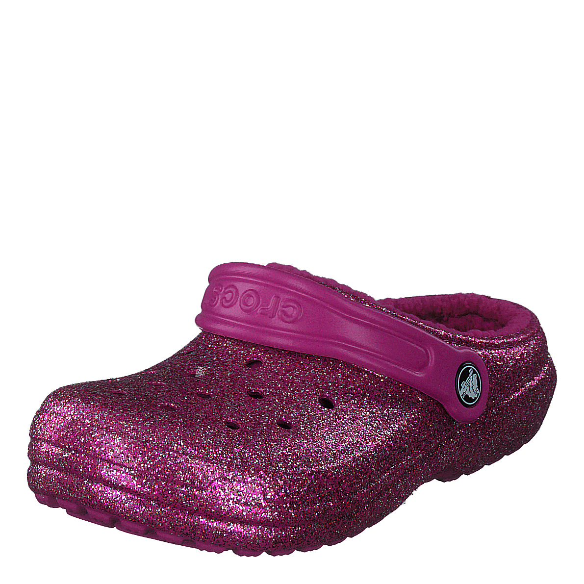 Classic Glitter Lined Clog Kids Fuchsia Fun / Multi