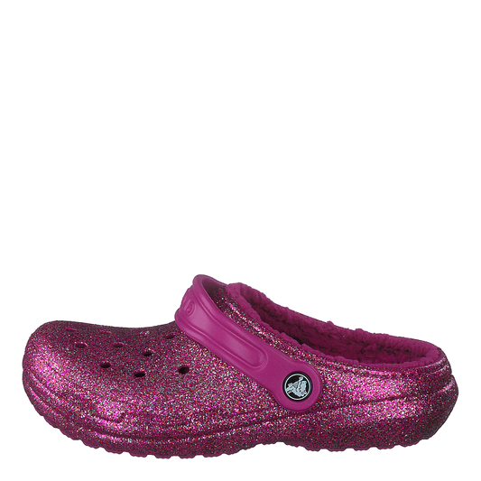 Classic Glitter Lined Clog Kids Fuchsia Fun / Multi