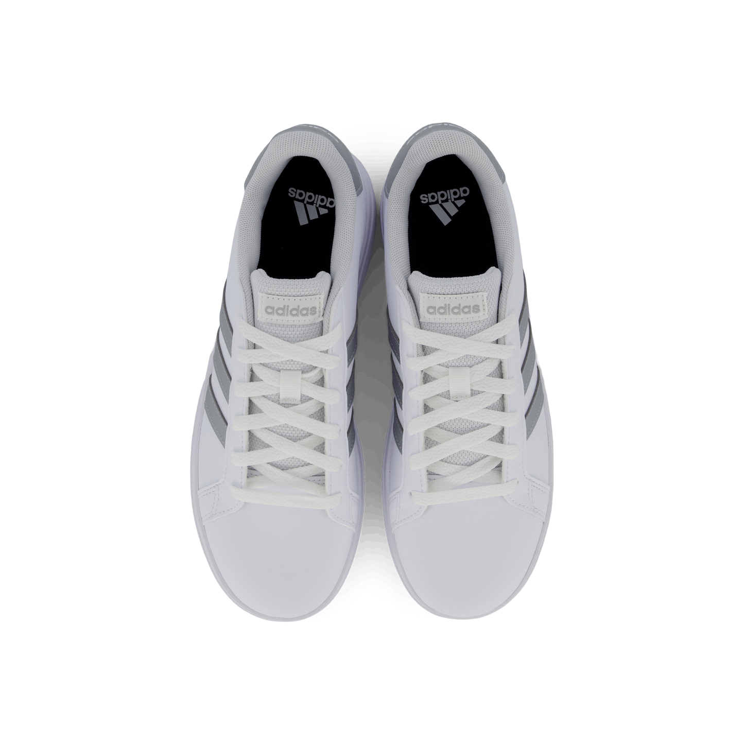 Grand Court Lifestyle Tennis Lace-Up Shoes Cloud White / Matte Silver / Matte Silver