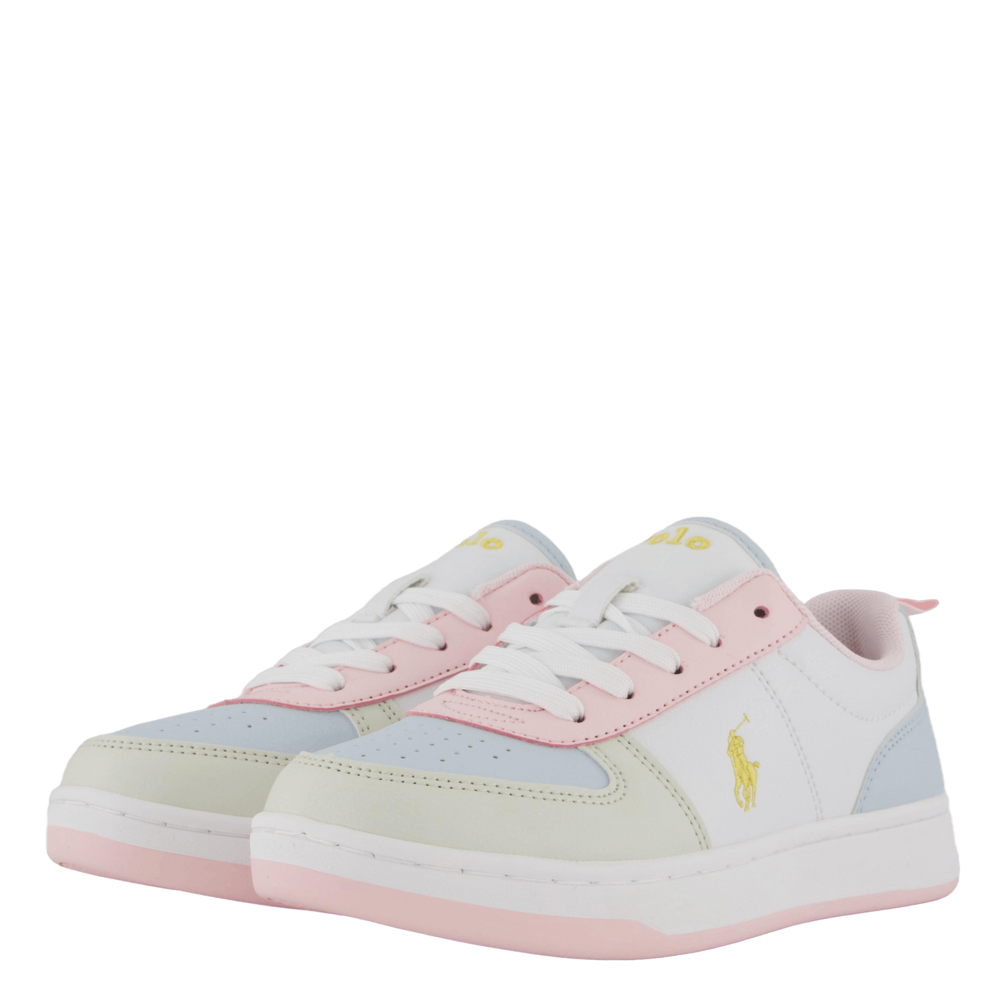 Polo Court Ii C-white Tumbled/lt Pink/lt Blu